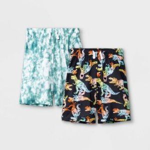 Boys' 2pk Dino & Tie-Dye Pajama Set - Cat & Jack Black